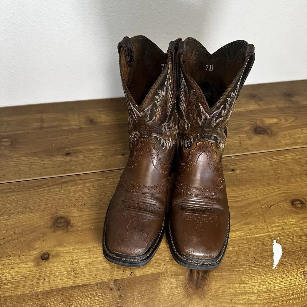 Ariat Sierra Men’s 7D  Pull-On Work Cowboy Boots